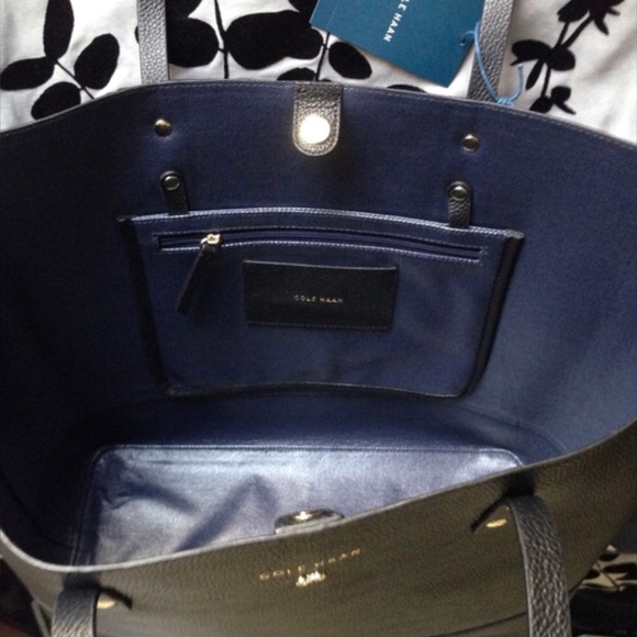 RELISTED Cole Haan | Black Leather Shopper Tote - Picture 6 of 9